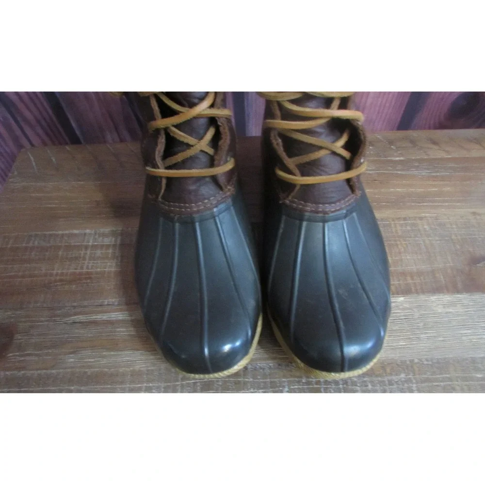 Sperry Women's Saltwater Duck Boots Brown Leather Waterproof Rain Size 9 M